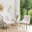 Chaise d'appoint en velours beige Baudel-1563904538