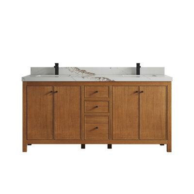 Teck de Chicago 72 po X P 22 po De meuble-lavabo double D Quartz Venatino