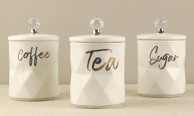 Ceramic / Porcelain Jar - Set of 3, White
