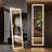 3 Color Lighting Mirror with LED Lights, Lighted Floor Standing Mirror with Stand-556847639