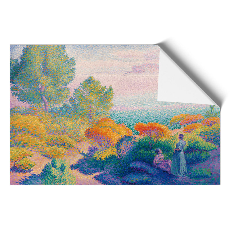 Two Women by Henri-Edmond Cross - No Frame Painting, 21cm H x 30cm W x 0.1cm D