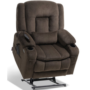 EONIX Dual Motor Lay Flat Lift Chairs Recliner with Heat and Massage, Power Lift Recliner Chair for Elderly, Chair Lift with Cup Holders and Charging Ports