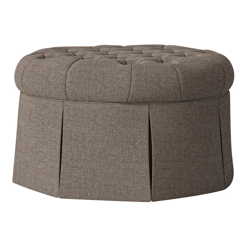 Repose-pieds cocktail capitonné rond 35 po Alma, Perigold Play Mushroom