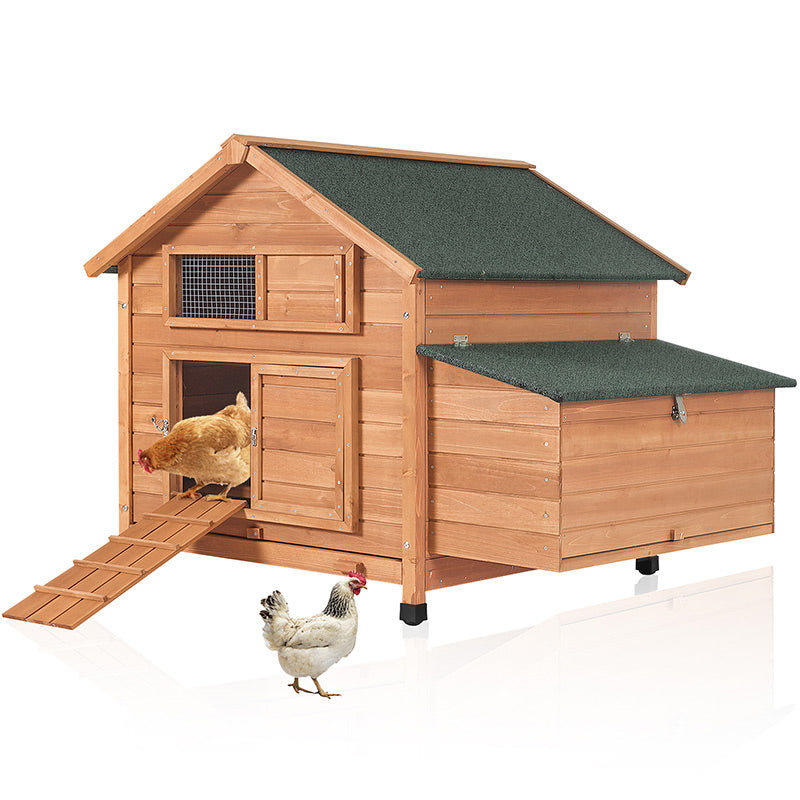 16.14m² Chicken Coop with Nesting Box For Up To 3 Chickens