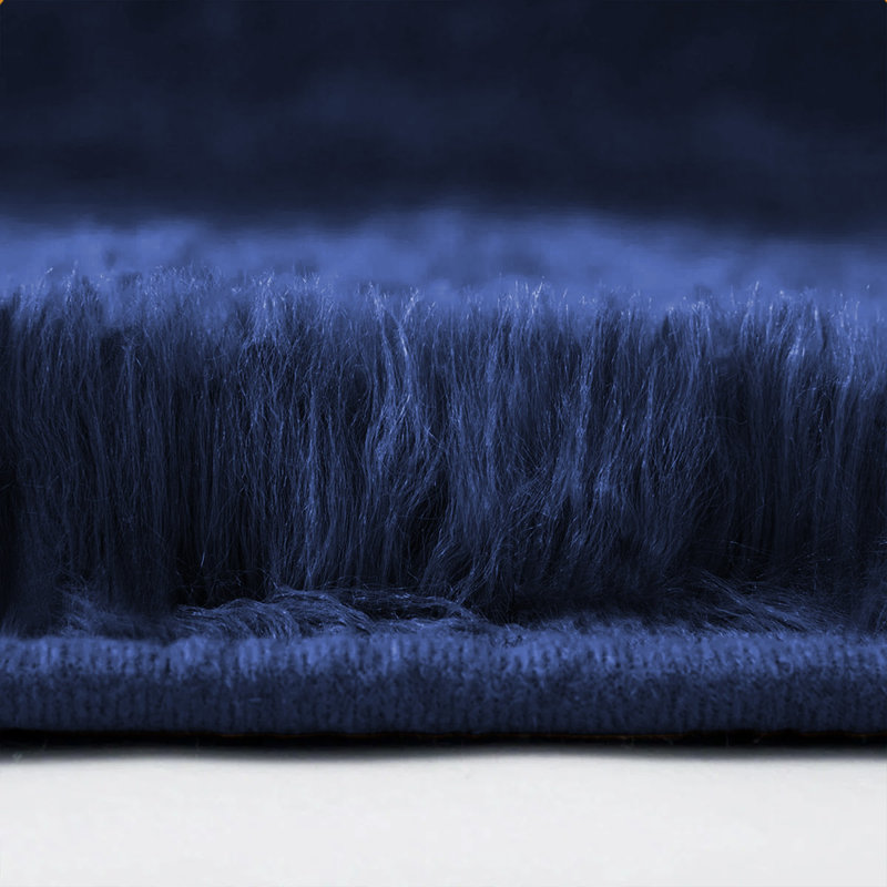 Solid Colour Machine Tufted Shag Area Rug Set, Rectangle 150 x 80 cm