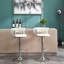 Ensemble de 2 tabourets de bar, avec repose-pieds chromé et base pivotante à hauteur réglable en velours + tabouret de bar simple Golden Leg-1150438469