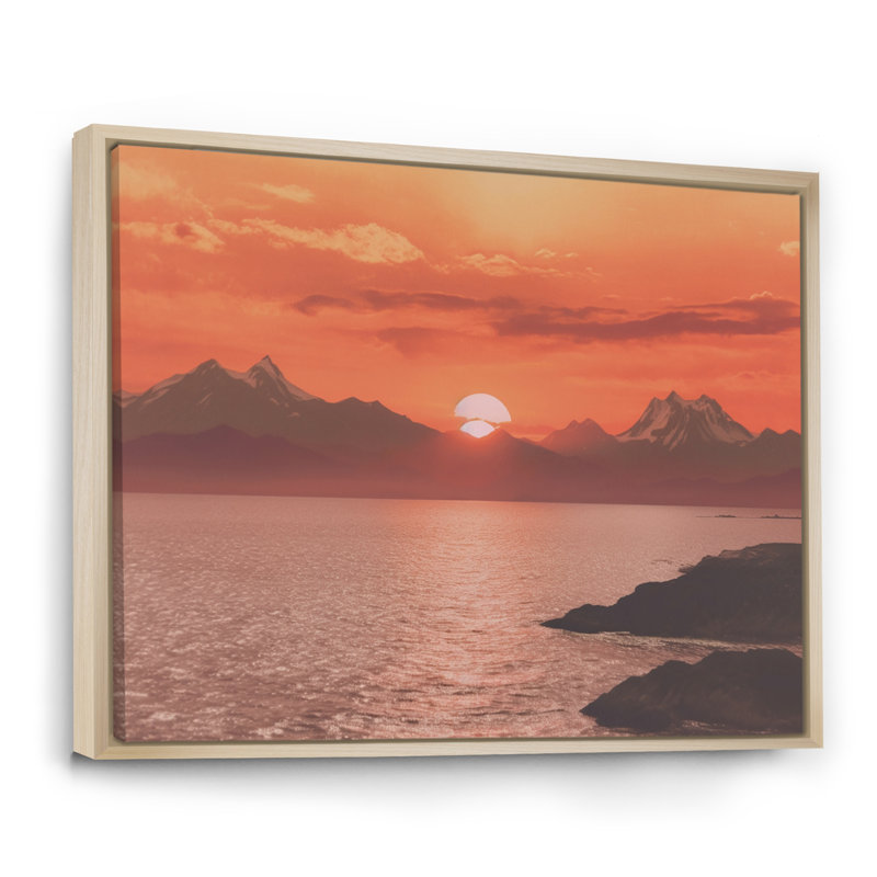 «Ocean Dreams Serene Sunset Over Quiet Ocean», reproduction d'art sur toile, H 30 po x l 40 po x P 1,5 po