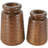 Islah Wood Decorative Brown Vase with Carved Wavy Designs Set