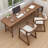 Walnut Rectangular Solid Wood desk-1850056083