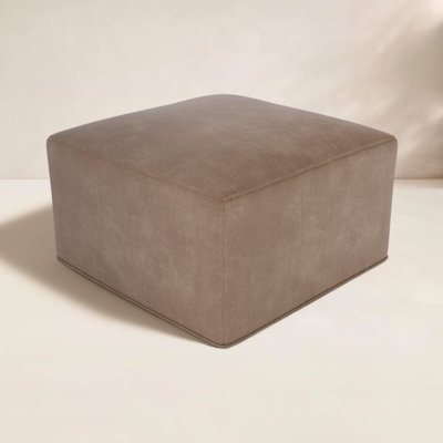 Cupertino Leather Patio Pouffe