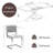 55.11-70.86in Rectangular Extendable Dining Table Set-1102996173-1102996169-1087116900