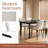 4-piece Fabric Dining Chairs Set With Cushioned Seat & Back, Sturdy Black Metal Legs & Slimline Design For Kitchen, Dining Room, Living Room, Bedroom-1037758557