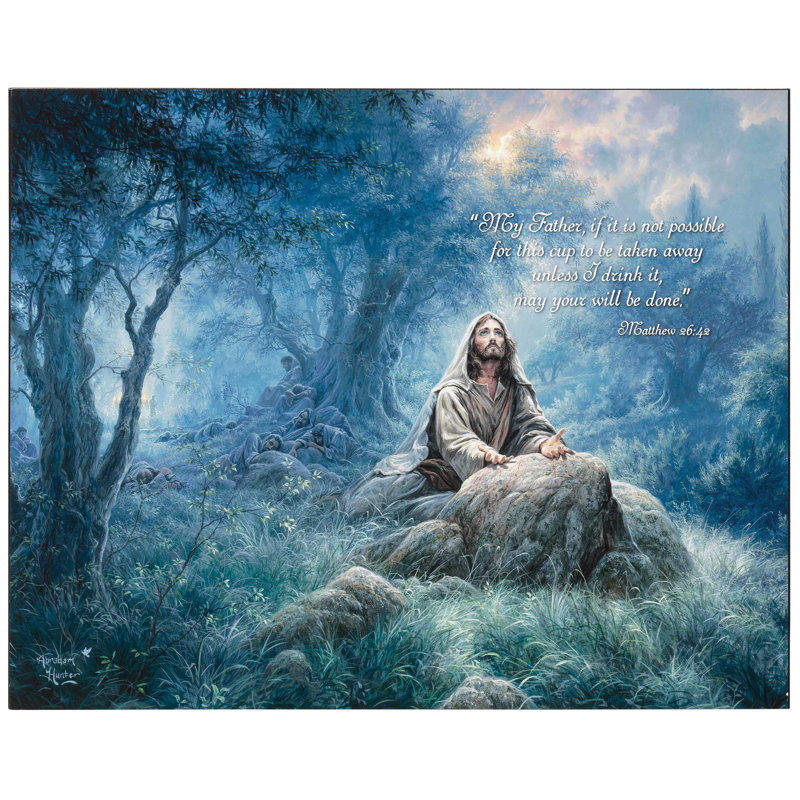 Plaque murale Jesus Gethsemane Matt. 26:42