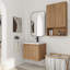Ensemble de meuble-lavabo simple 24 po avec plateau en résine et rangement flottant 24 po