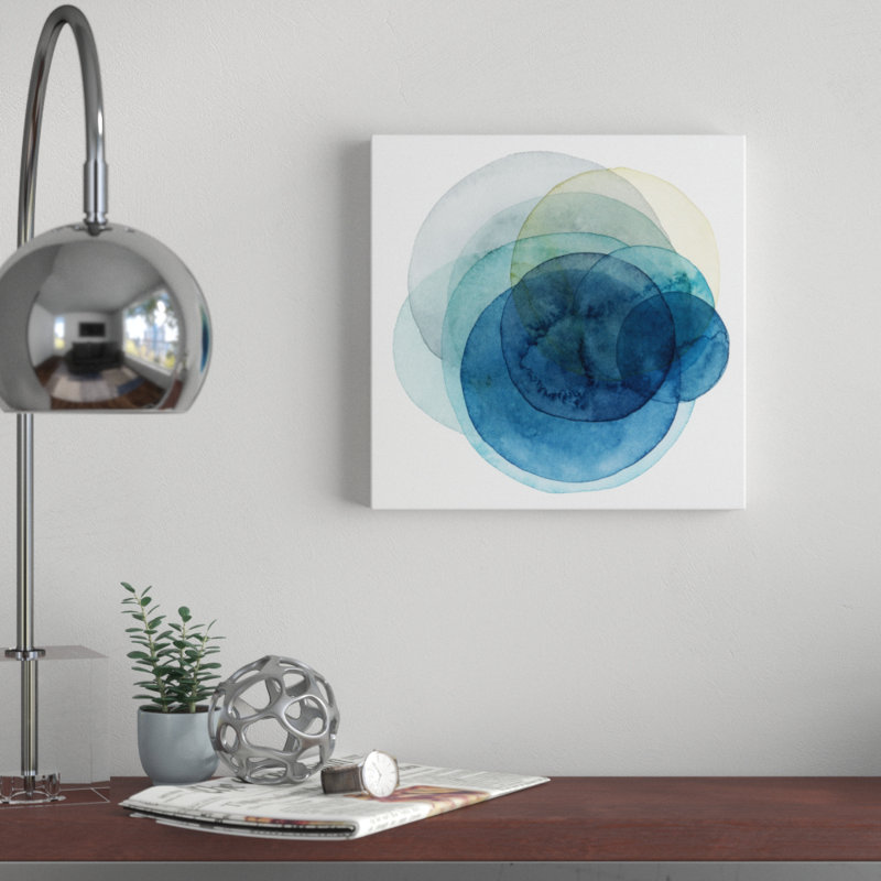 « Evolving Planets I » par Grace Popp - impression d’art graphique sur toile tendue, H 12 po x l 12 po