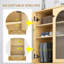 Armoire de rangement pour chaussures avec portes en verre à plaques réglables