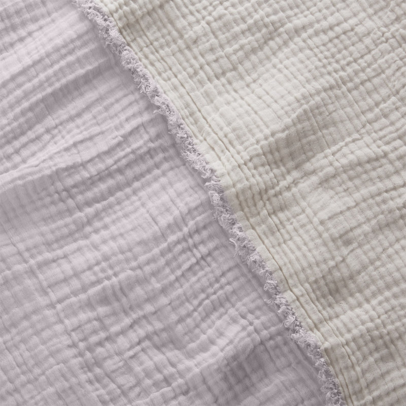 Redford Two-Toned 100% Cotton Throw, Lavender