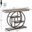 41.3" Industrial Console Table, 4-Tier Grey Sofa Table With Unique Circle Metal Frame & Storage Shelves, Narrow Entryway Accent Table For Living Room, Hallway, Foyer-201433808