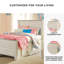 Lit plateforme double avec rangement Jascha