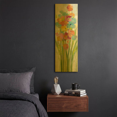 'Long Stem Bouquet II' By Silvia Vassileva Gold Metal Wall Art, 12" x 36"