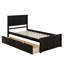 Lit plateforme avec rangement, 2 tiroirs avec roulettes, structure simple-827357198