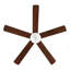 Ventilateur de plafond 52 po à DEL à intensité variable avec télécommande, 3 lumières de couleur, moteur à courant continu réversible à 6 vitesses, pales de bois à double face, tiges de 4 po / 10 po