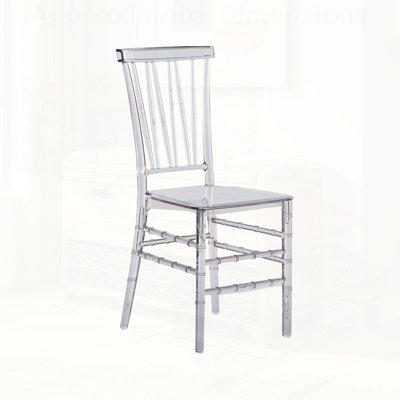 Ensemble de 2 chaises empilables en acrylique transparent de style Chiavari, durables et élégantes pour toutes les occasions