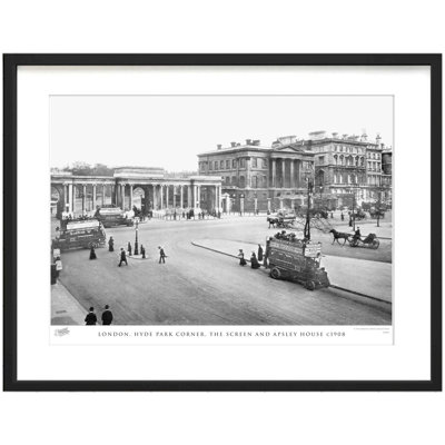 London, Hyde Park Corner, The Screen And Apsley House C1908 by Francis Frith - Single Picture Frame Print