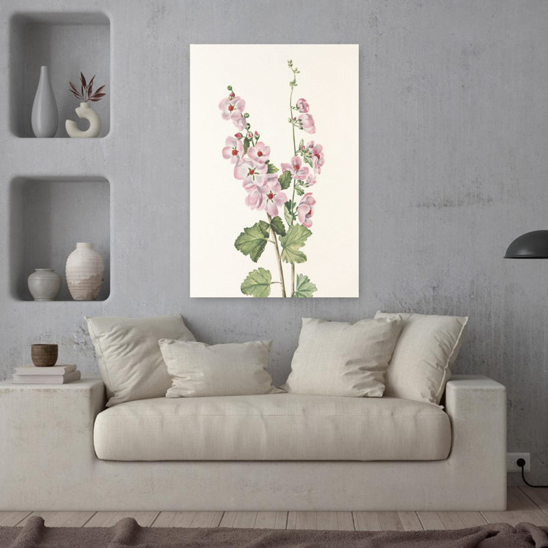 «Orange Eye Globemallow From North American Wildflowers» par Mary Vaux Walcott, art mural contemporain, H 36 po x l 24 po