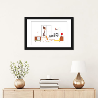 « home working », impression sur toile