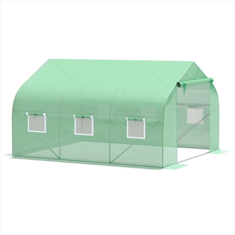 Serre en acier et en maille pour espace extérieur, 54,3 x 46,3 x 32,1 po, pour une utilisation quotidienne pratique