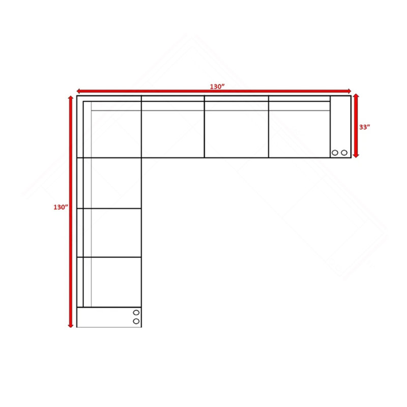 Ensemble de canapé modulaire 9 pièces avec coussins 9 pièces - entièrement assemblé