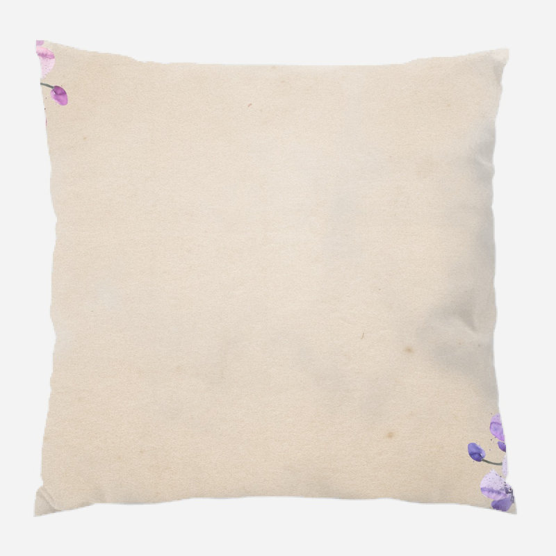 Coussin décoratif fleurs Sara, Microsuède, Intérieur