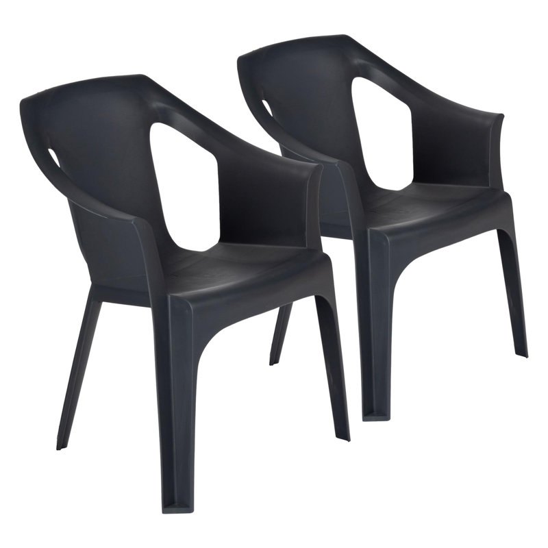 35.00cm H Stacking Armchair, Grey