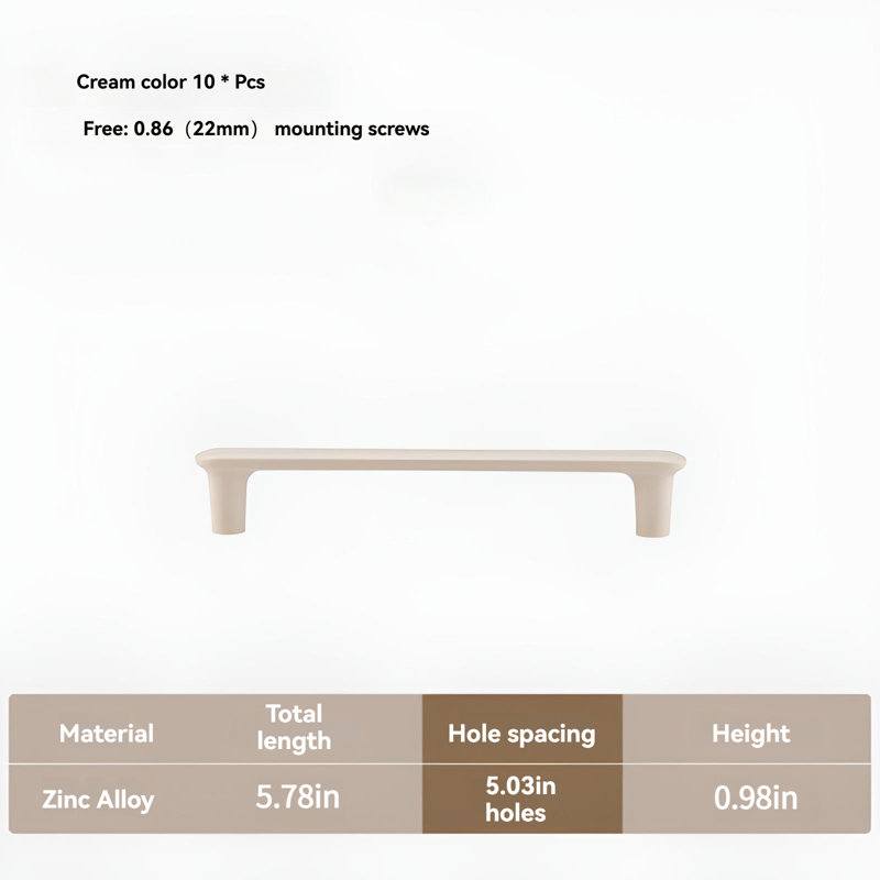 Minimalist Solid Colour Handle, Suitable For Cabinet Door Handles