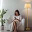 Lampe sur pied 61 "dorée moderne pour le salon, la chambre à coucher, le bureau et la salle à manger (ampoule non incluse)