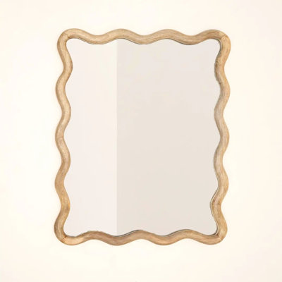 Miroir mural 36 po x 48 po avec cadre en bois de manguier naturel