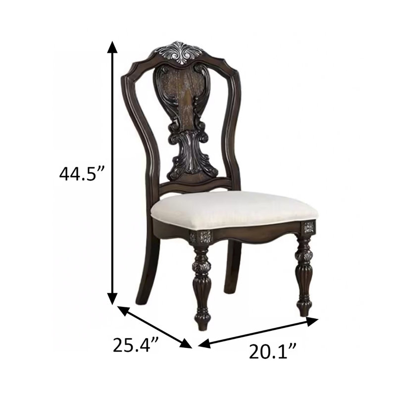Chaise d'appoint traditionnelle l 20,5 po (2 / RTC), brun foncé
