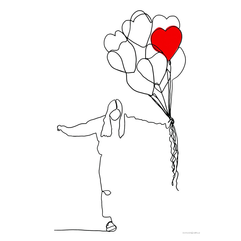 «Love», reproduction sur toile tendue, H 16 po x l 12 po