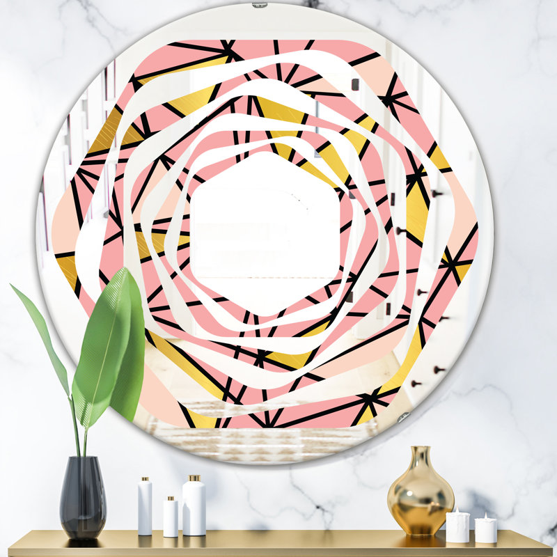 Miroir mural style iv moderne whirl marble design iv, H 31,5 po x l po
