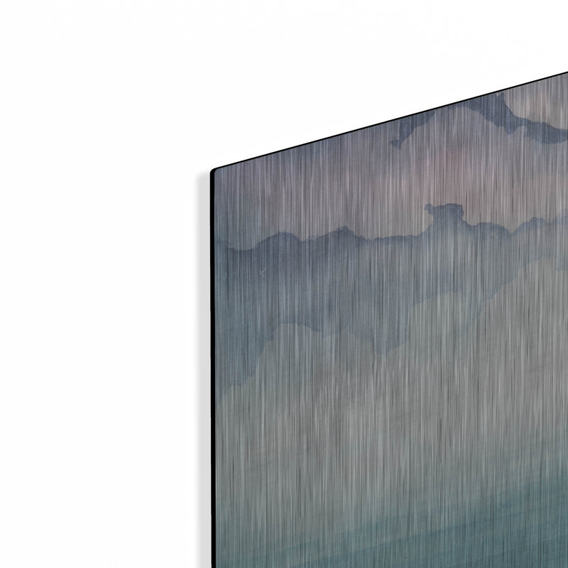 «Dusk on the Bay I» par Grace Popp, verre d'art mural en métal, H 24 po x l 24 po