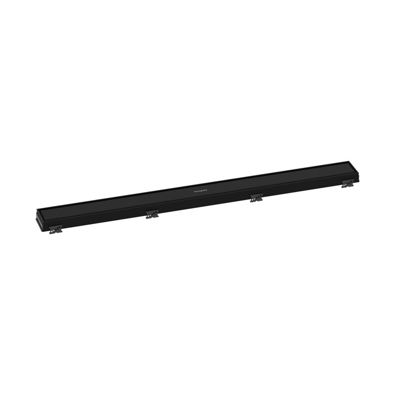 Hansgrohe RainDrain Match Trim Zero/ Tile 31 1/2" with Height Adjustable Frame, Matte Black