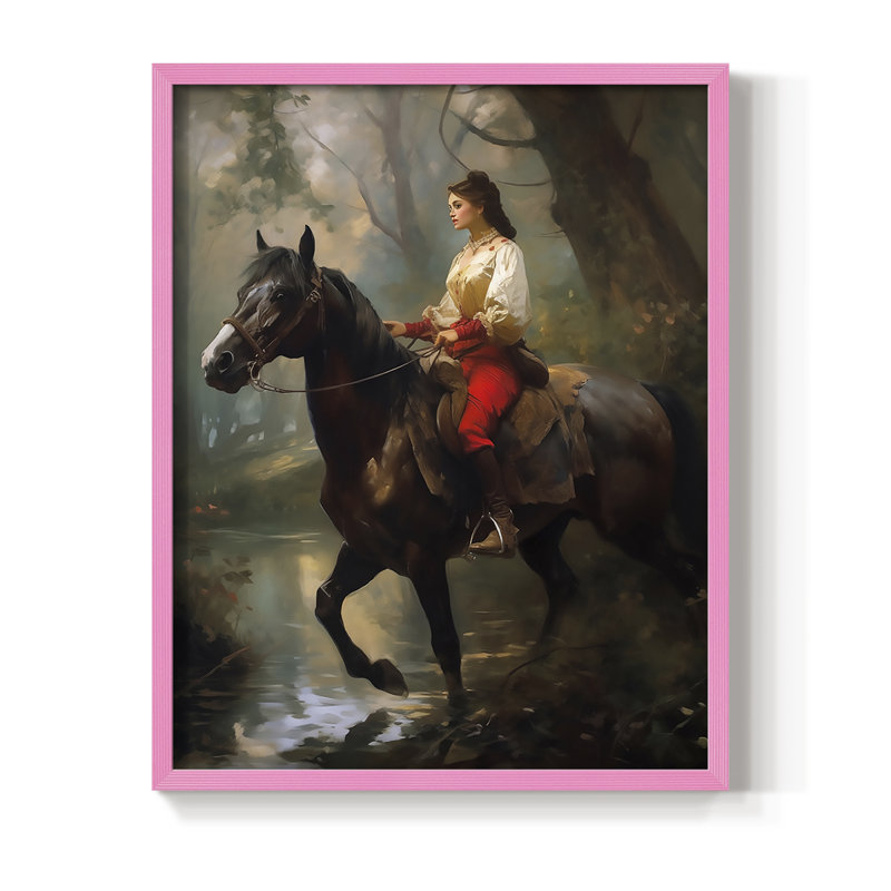 Reproduction encadrée WOMEN Series CDXC III - bois massif, H 21 po x l 17 po, Rose
