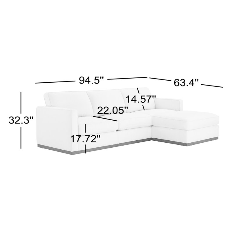 Canapé modulaire rembourré avec repose-pieds 4 pièces Bobbi