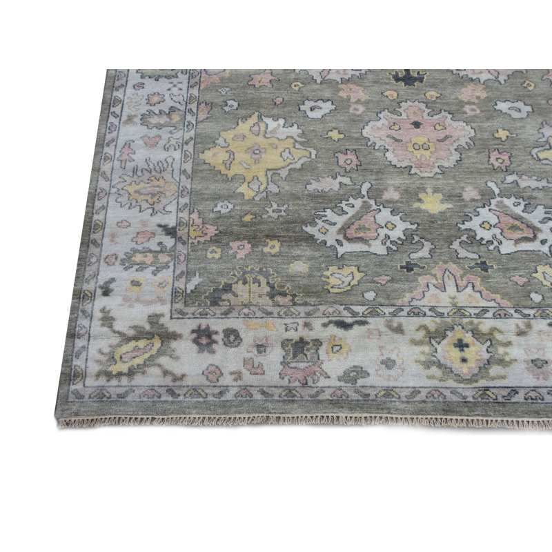 Tapis vert 9 x 12 Oushak