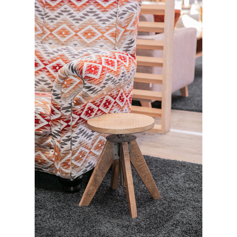 Meansville Solid Wood Accent Stool