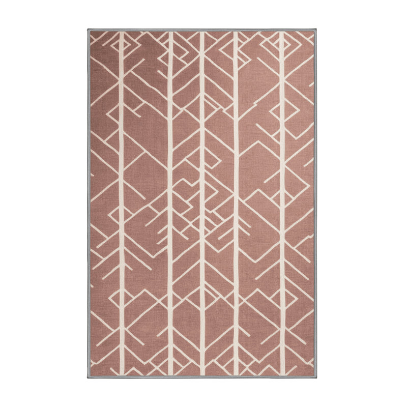 Tapis brun treillis lavable à la machine, Rectangulaire 8 pi x 12 pi