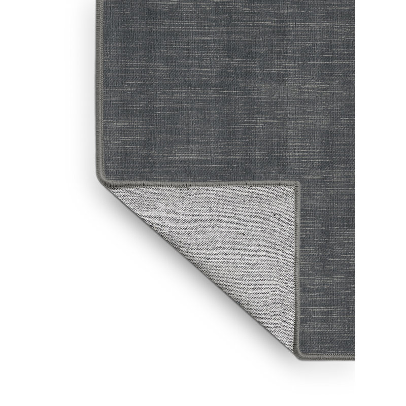 Machine Washable Solid Gray Area Rug, Square 7'