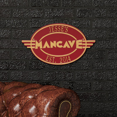 Décoration murale à plaque personnalisable man cave Moderno