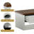 Farmhouse Coffee Table With 2 Drawers For Living Room,White-779102840